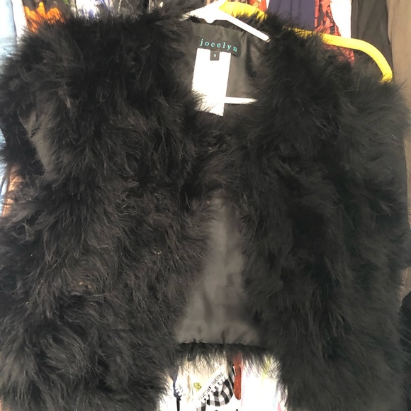 jocelyn Jackets & Blazers - Jocelyn Ostrich Fur Shrug S